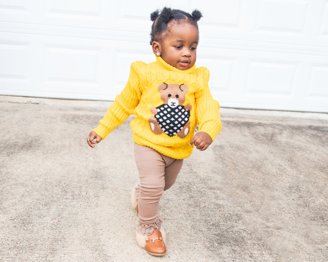 Teddy grahams sweater- yellow