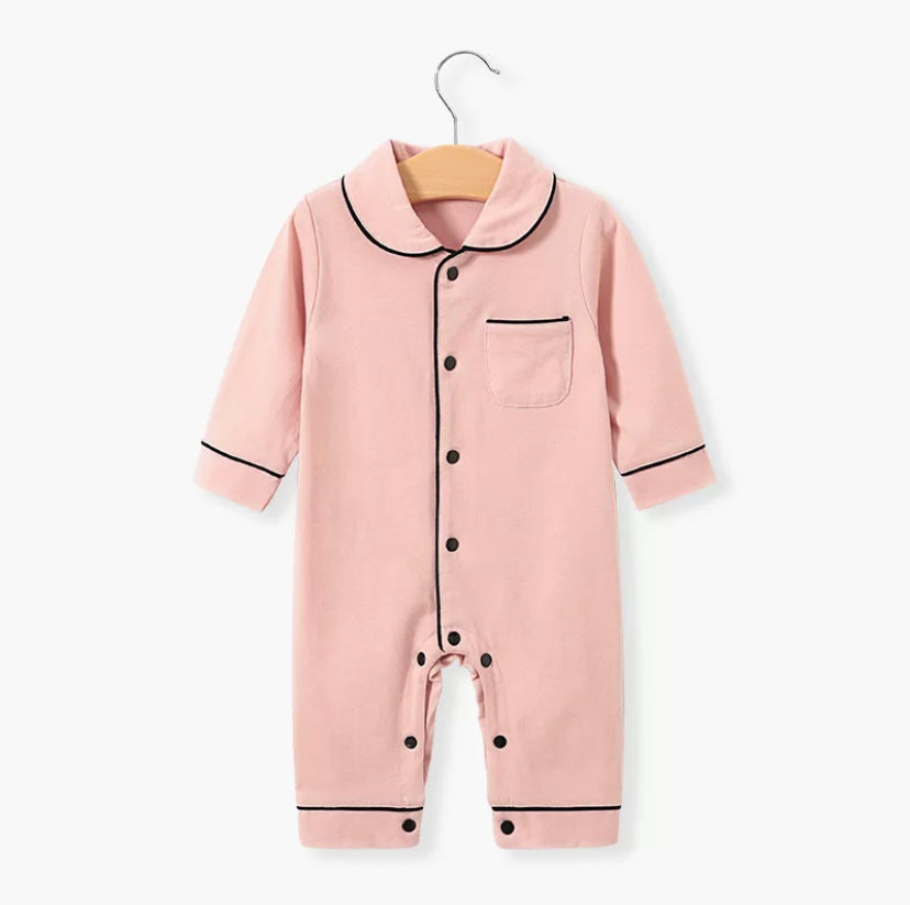 Luxe sleep romper- blush